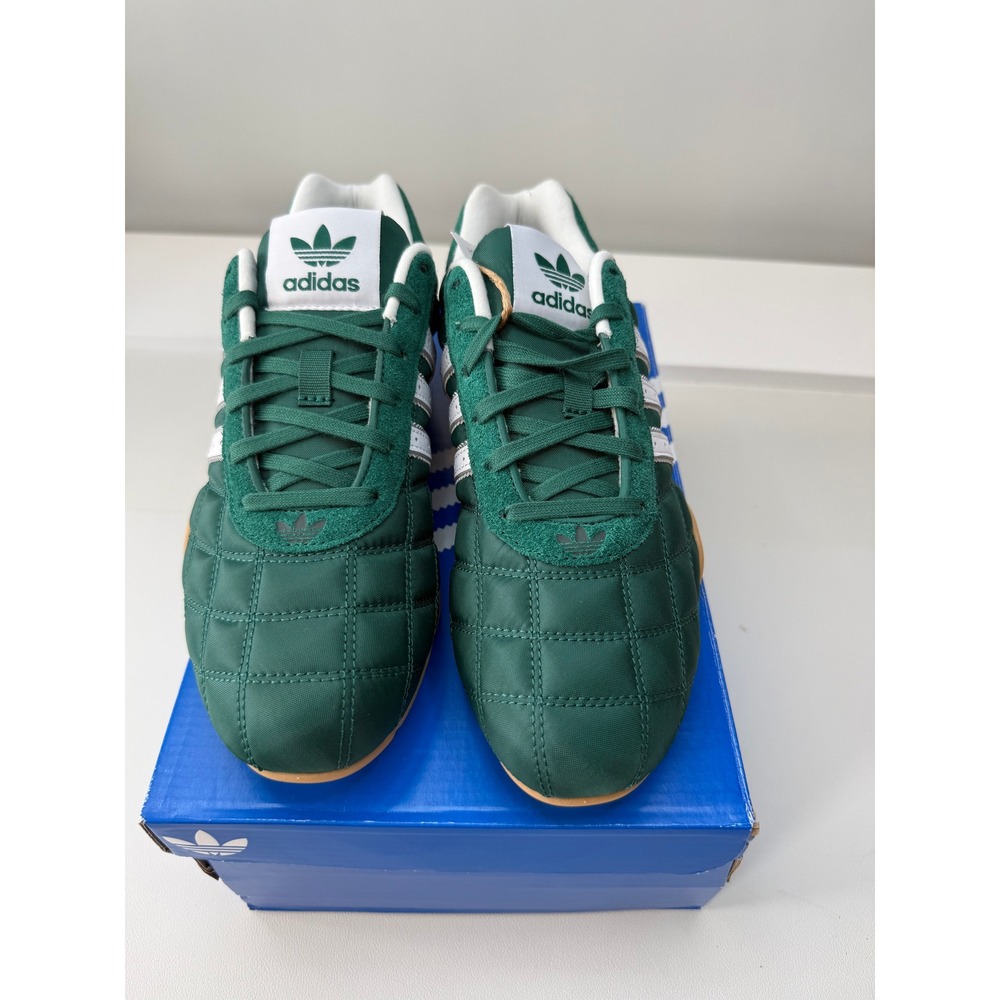 Adidas Adiracer Lo Green White Gum Quilted Suede Sneakers Women 6 Men 5 NWB - Picture 5 of 10